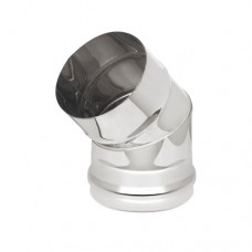 Колено нерж. угол 45 гр. D100 сталь 0,8 мм Колено нерж. угол 45 гр. D100 сталь 0,8 мм